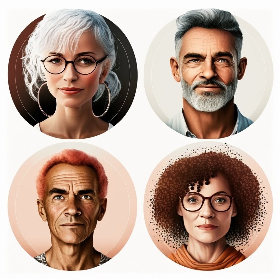 Four user personas for the AI fitness application